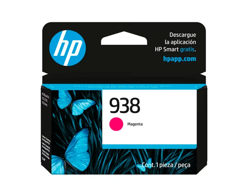 Cartucho de Tinta HP 938 Magenta Original  (4S6X6PL) Officejet Pro 9110/9130/9730 rinde 800 Pgs