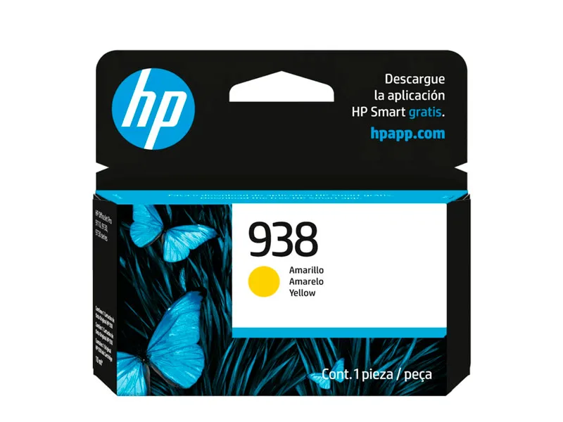 Cartucho de Tinta HP 938 Yellow Original  (4S6X7PL) Officejet Pro 9110/9130/9730 rinde 800 Pgs
