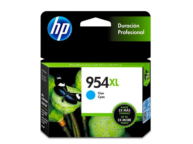 Cartucho de Tinta HP 954XL Cian Original (L0S62AL) Officejet Pro 8210/8710/8720/8730/7740 (1600pgs)