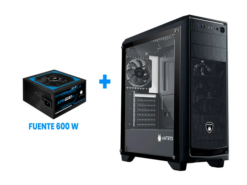 Case Antryx Performance RX 380 + Fuente 600Watts Fanx2 (AC-RX380PK-600CP)