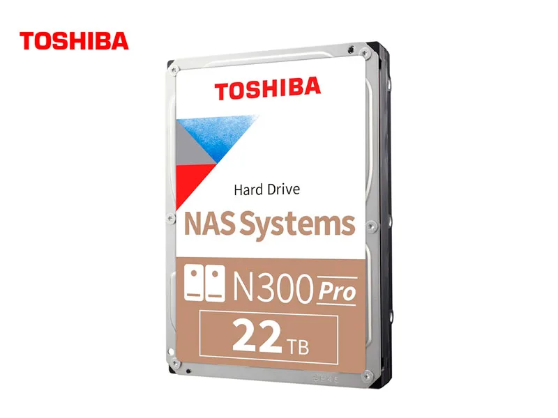 Disco Duro de 22TB Interno Toshiba N300 PRO NAS 512MB