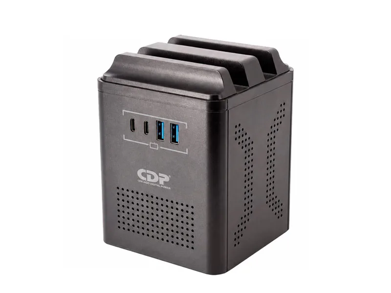 Estabilizador CDP 1000VA (500w) RUAVR1004I 4 tomas 2 USB-A 2 USB-C Black