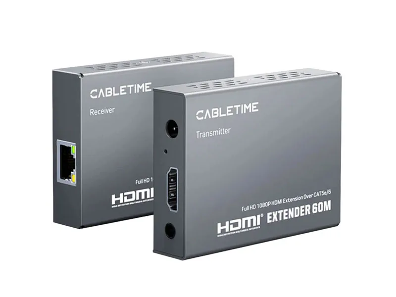 Extensor HDMI a RED CABLETIME CP40G RJ45 Cat5e/6 60Hz