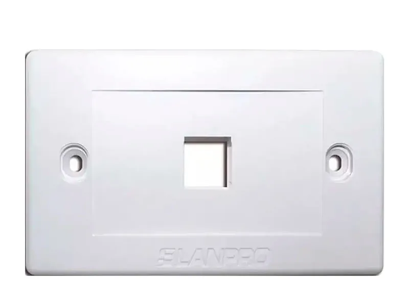 Face Plate Lanpro UL 1 Port  Blanco
