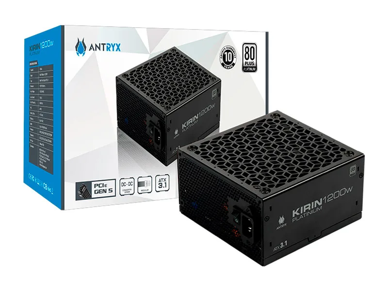 Fuente Antryx 1200W Kirin 80 Plus Platinum Modular ATX3.1 PCIE 5.0 (XPH1200-A)