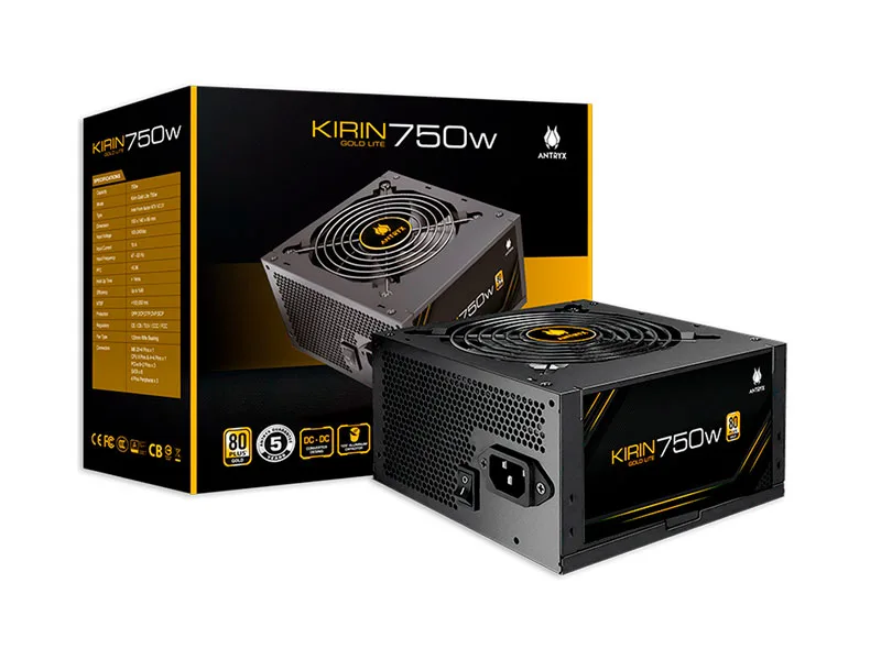 Fuente Antryx 750W Kirin Gold Lite Plus (GPW750S)