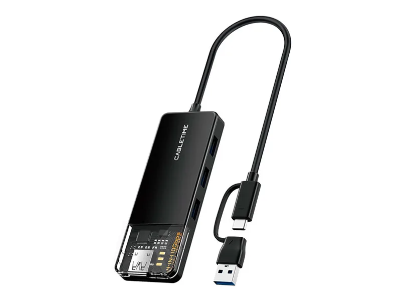 HUB CABLETIME CB05B USB-C + USB-A a 4 USB-A 3.2 10Gbps.