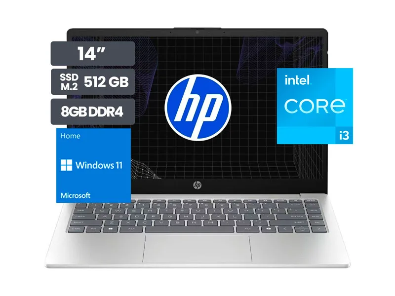 Laptop HP 14-EP0132LA 14" Intel Core i3-N3050 8GB SSD512GB W11Home