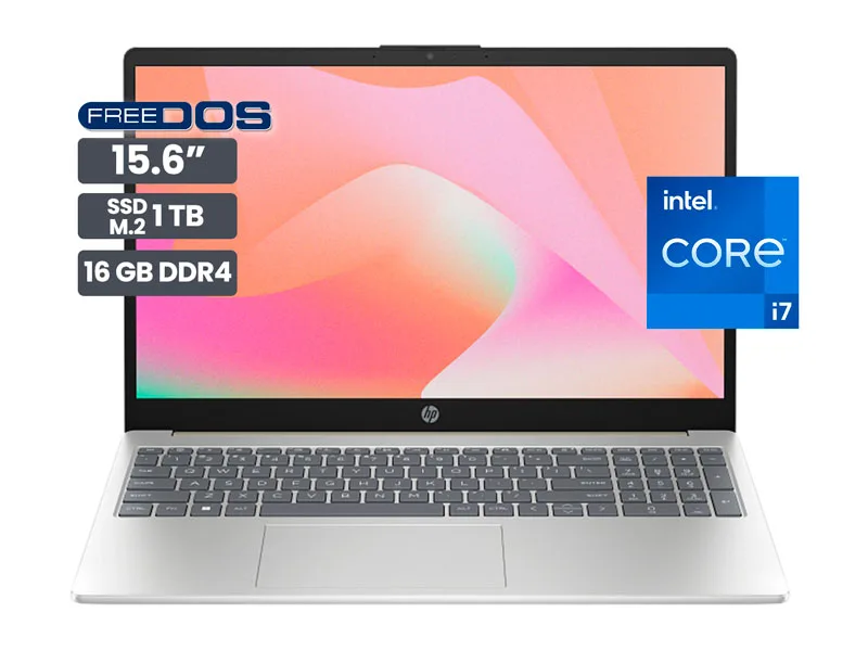 Laptop HP 15-FD0280LA 15.6" Intel Core i7-1355U 16GB SSD1TB No incluye Windows