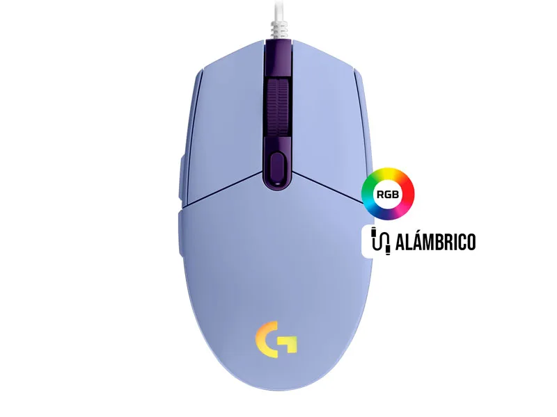 Mouse Gaming Logitech G G203 Lightsync Lilac