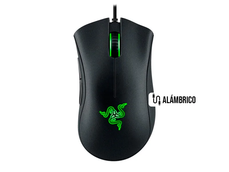 Mouse Gaming Razer Deathadder Essential Green Light Black