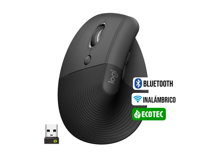 Mouse Logitech Lift Left Zurdo Vertical Ergonomic Wireless Graphite