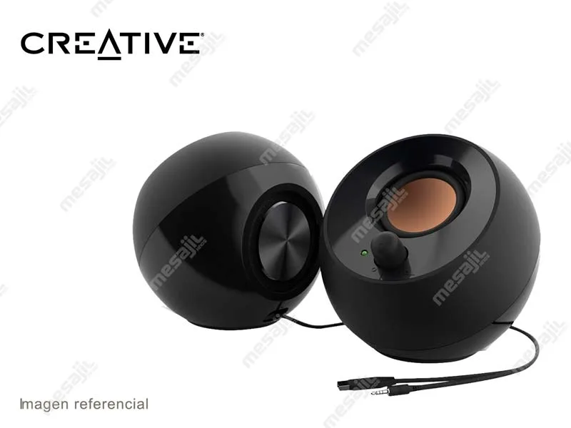 Parlante Creative Pebble V3 2.0  8watts Bluetooth, USB-C, Black