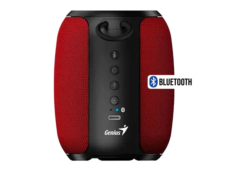 Parlante Genius SP-915BT 5W 6H MIC AI COPILOT RGB RED