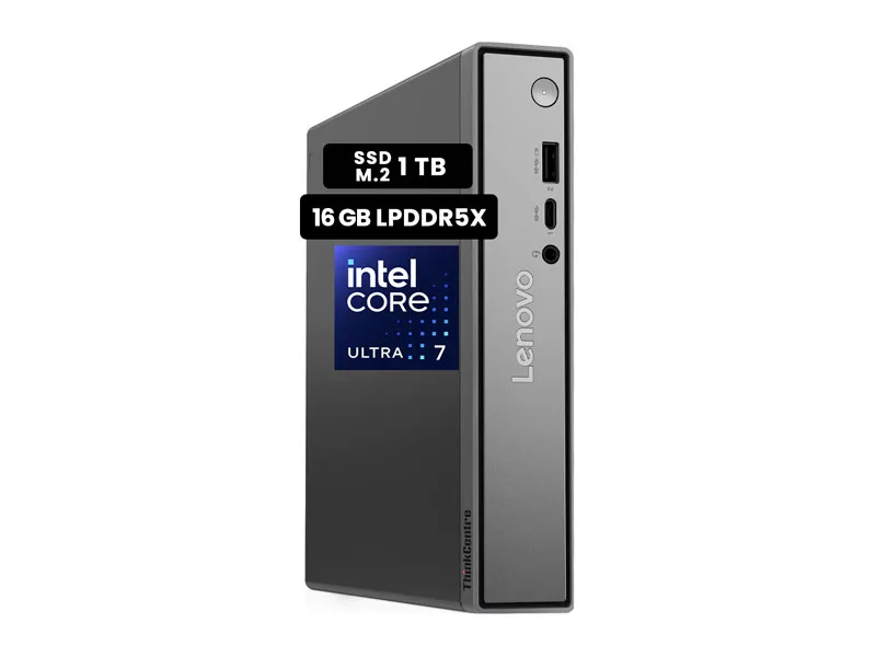PC Desktop Lenovo Thinkcentre neo 50Q Gen 6 Intel Core Ultra 7 256V 16GB 1TB W11 Pro