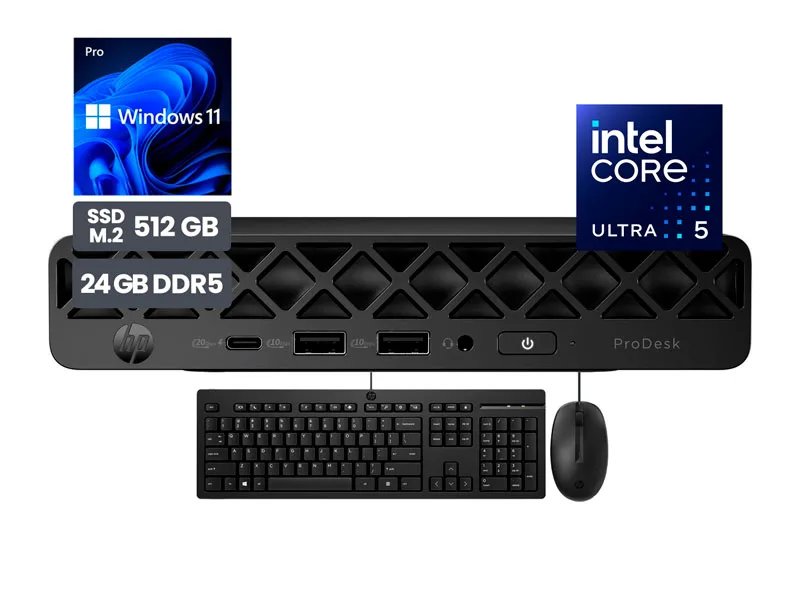 PC Desktop Mini HP ProDesk 4 AI G1i U5-225T 24GB/SSD M.2 512GB/W11Pro