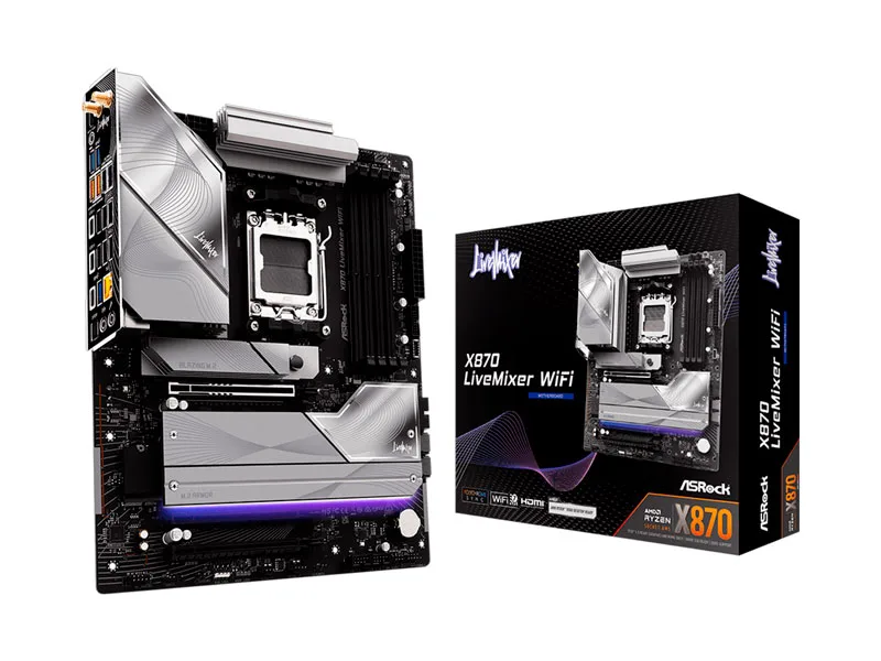 Placa ASRock X870 LIVEMIXER AM5  Wi-Fi 7 DDR5 HDMI RJ45 Bluetooth 5.4