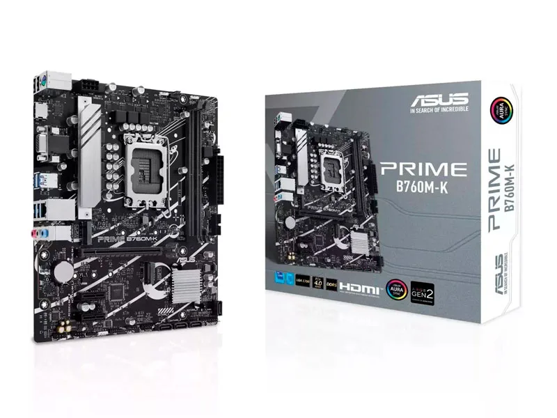 Placa ASUS Prime B760M-K Intel LGA1700 DDR5 HDMI/Dual M.2/VGA/RJ-45