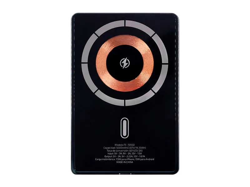 Power Bank TEROS TE-7055D 5000 mAh Negro
