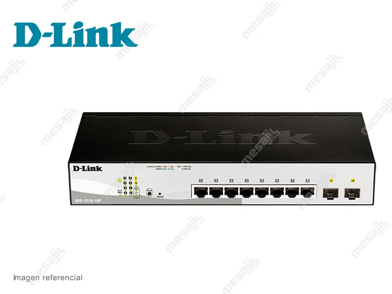 Switch D-Link DGS-1210-10P 8 Puertos Websmart Poe
