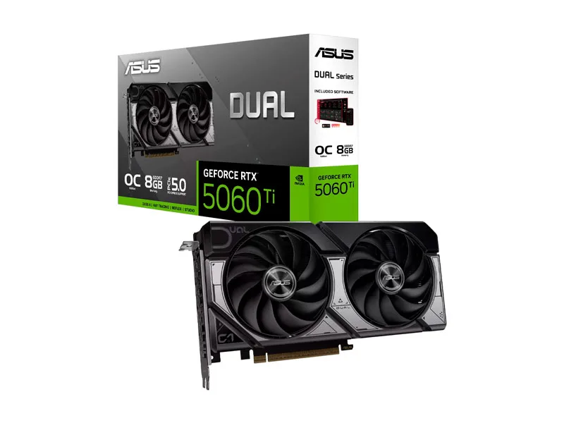 Tarjeta Grafica ASUS NVIDIA GeForce RTX 5060Ti Dual OC 8GB GDDR7