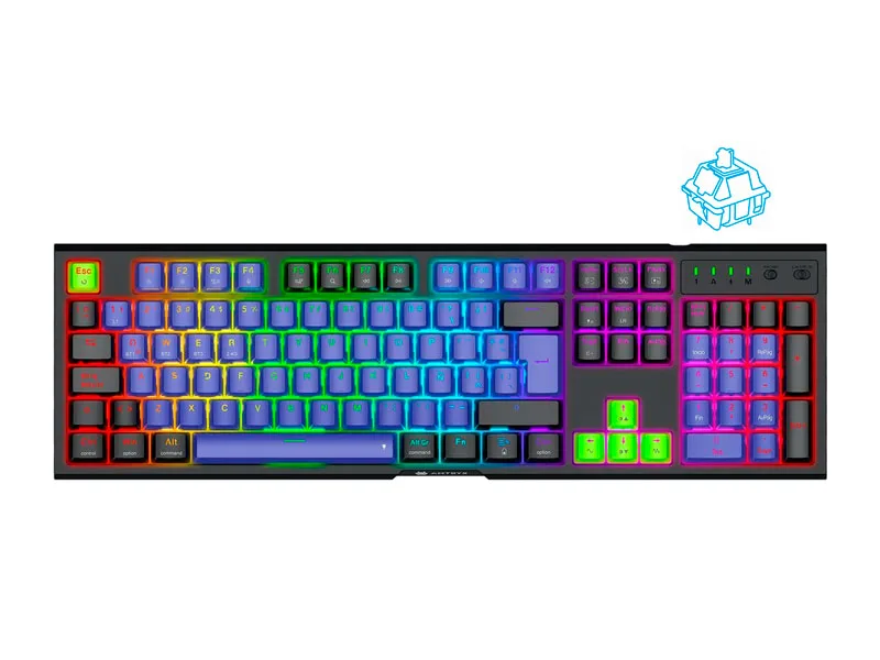Teclado Gaming Antryx Mecanico MK865 TRIX Wireles Blue Switch (AMK-865TXKBL-SP)