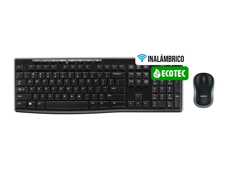 Teclado + Mouse Logitech Wireless MK270
