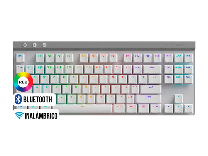 Teclados Gaming Logitech G G515 TKL LightSpeed BT RGB White