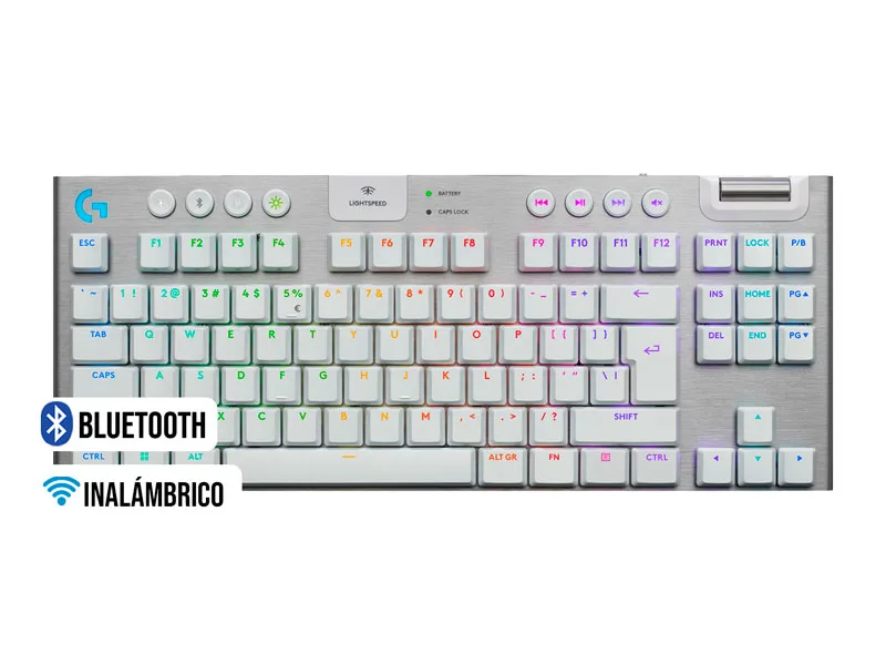 Teclados Gaming Logitech G G915 X TKL Lightspeed BT/RGB Mechanical White