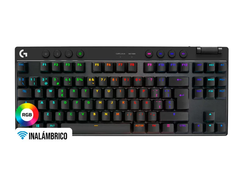 Teclados Gaming Logitech G PRO X TKL Lightspeed USB Black