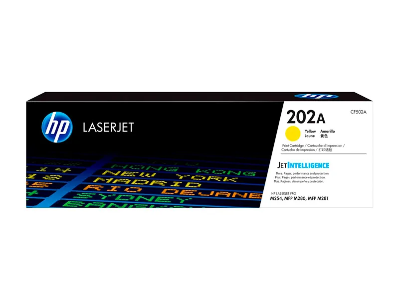 Toner HP 202A CF502A Amarillo M254dw M281fdw 1300 pag