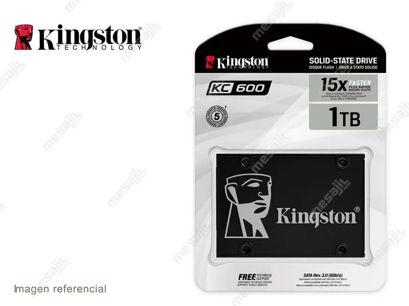 Unidad SSD Interno Kingston KC600 1TB 2.5"