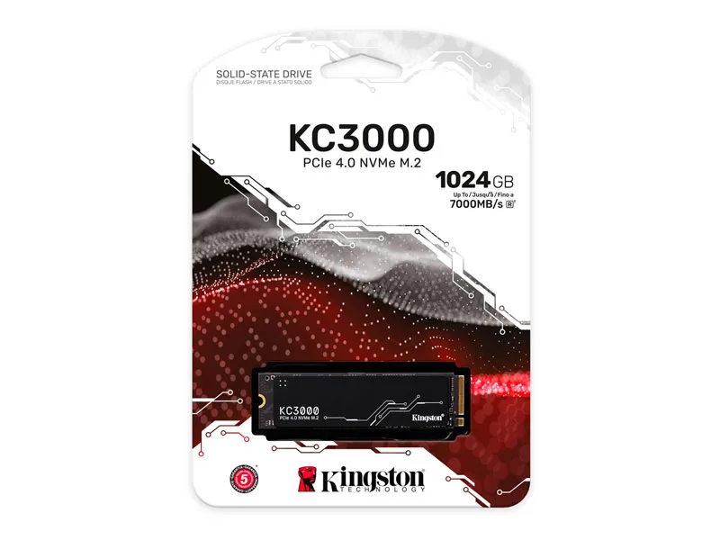 Unidad SSD Interno M.2 Kingston KC3000 1.24TB PCIe Gen 4.0 NVMe