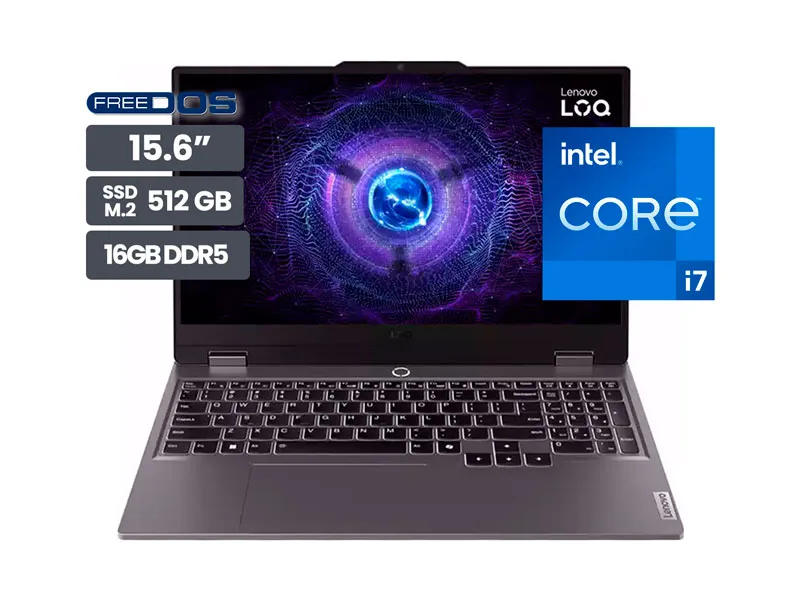 Laptop Gamer Lenovo LOQ 15IRX9 15.6" Intel Core i7-13650HX 16GB SSD512GB RTX3050 6GB No incluye Windows